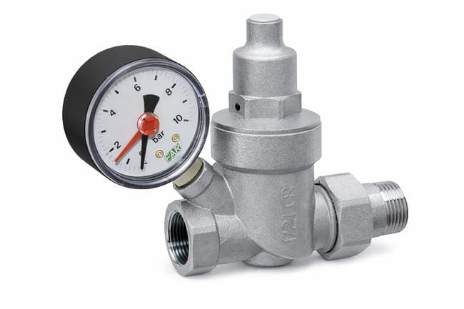 Réducteur de pression de raccordement M-F Far Rubinetterie 2864-2865-2866-2867 - Chromé - 3/4" - Avec mano