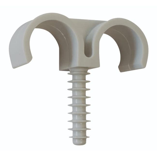 Image principale de Collier cheville double plastique pour gaines souples Ø 25mm - Sachet 15 pièces