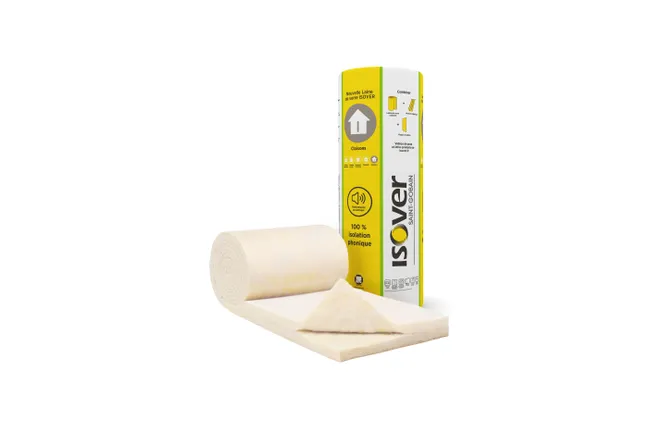 Image principale de Lot de 2 rouleaux Laine de verre TH40 500x60cm Ep.70mm - ISOVER