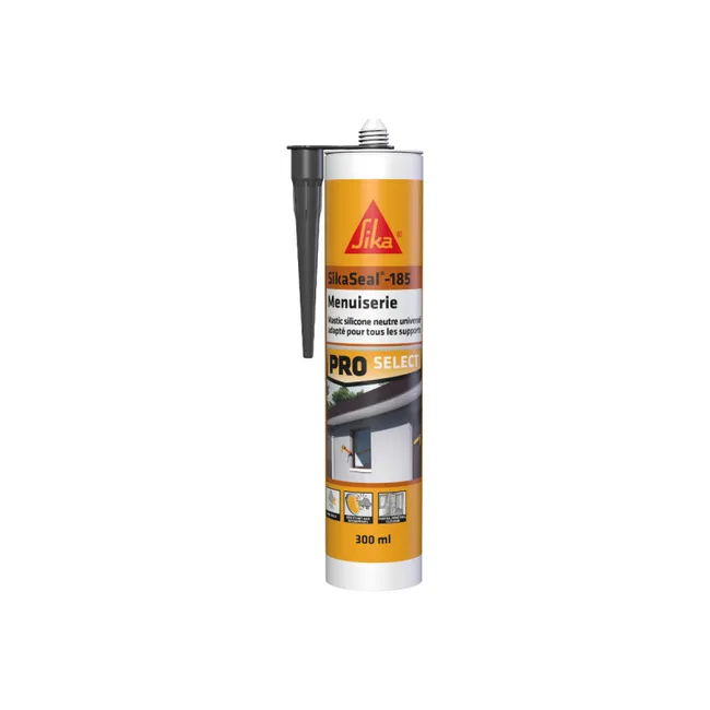 Image principale de Mastic silicone SIKA Sikaseal-185 Menuiserie - Anthracite - 300ml