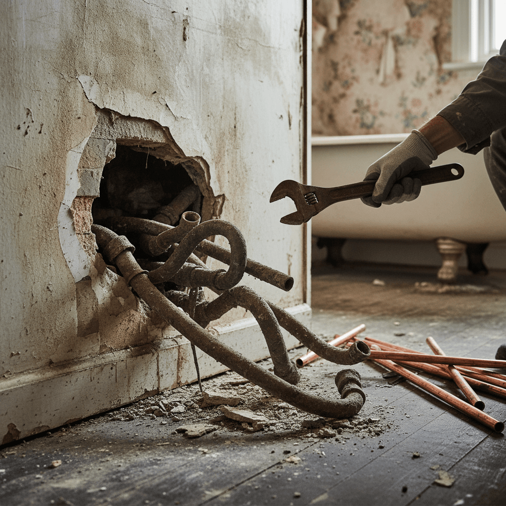 A plumbing nightmare My dark Victorian home renovation