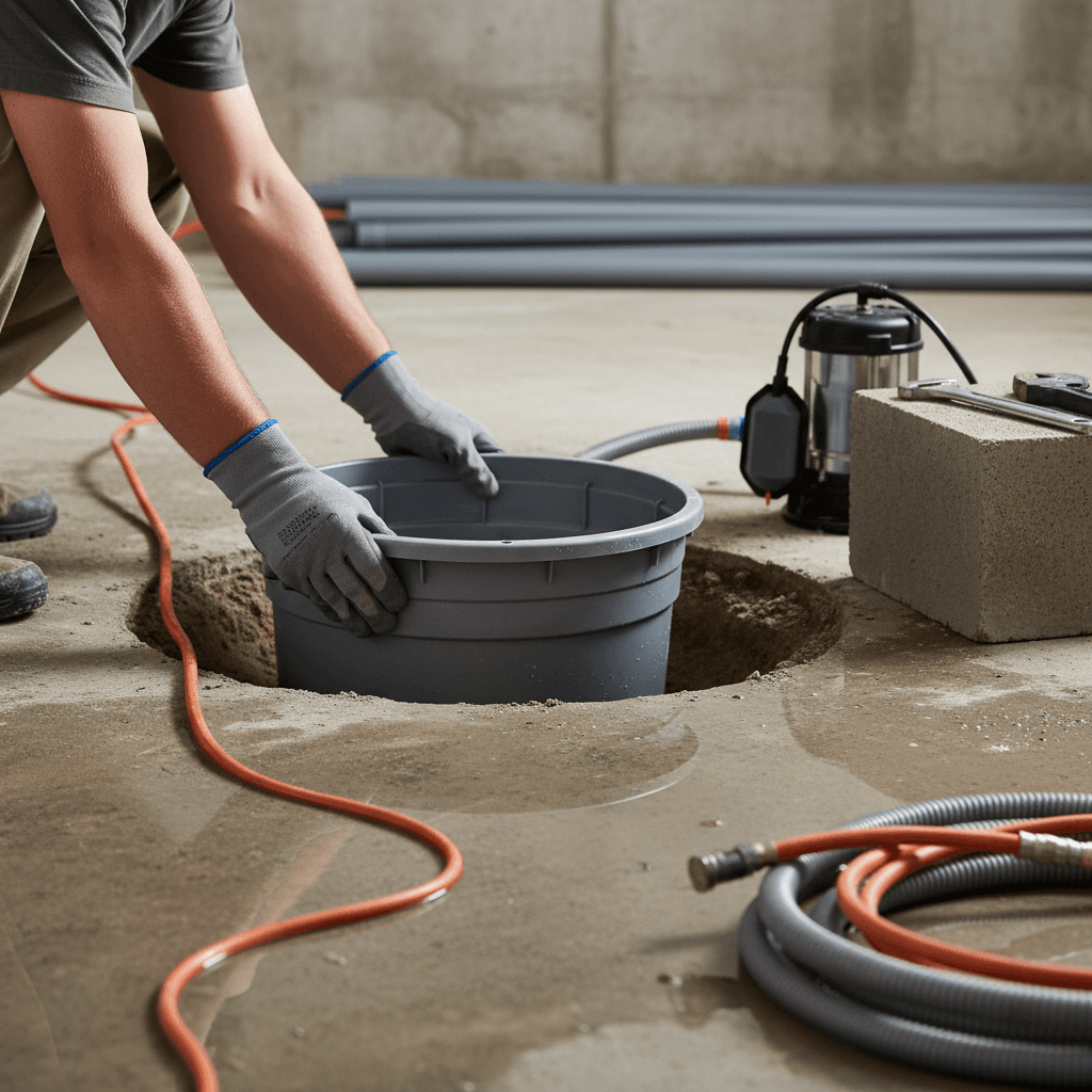 Installing a Sump Pump in a Flooded Basement