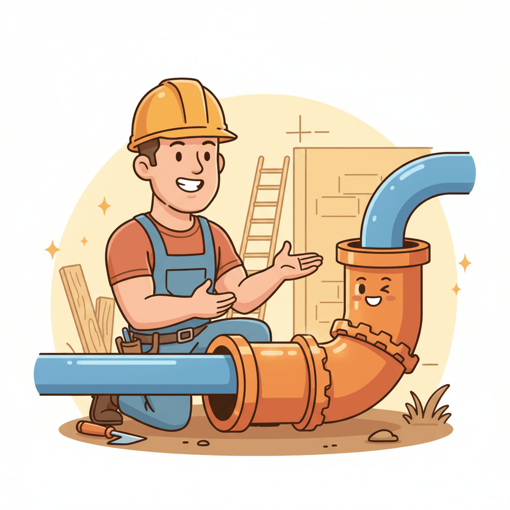 Adjustable PVC Elbow for Flexible Pipe Alignment Guide