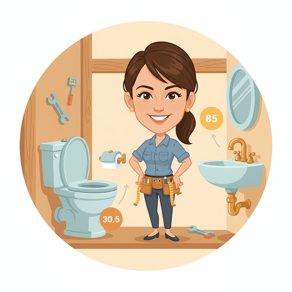 Perfect Bathroom Heights: WC 30.5 cm, Sink 85 cm