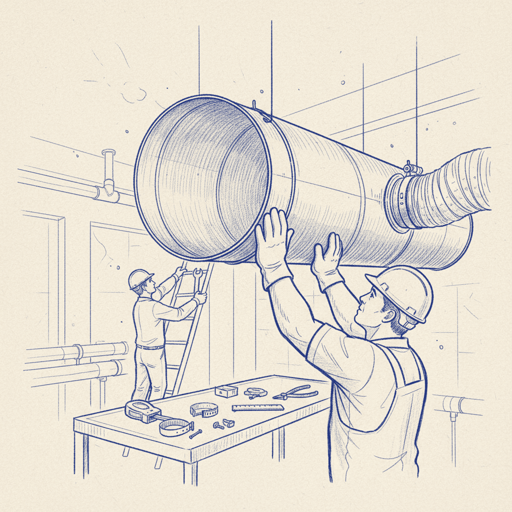 Installation d’un conduit de ventilation: Guide chantier