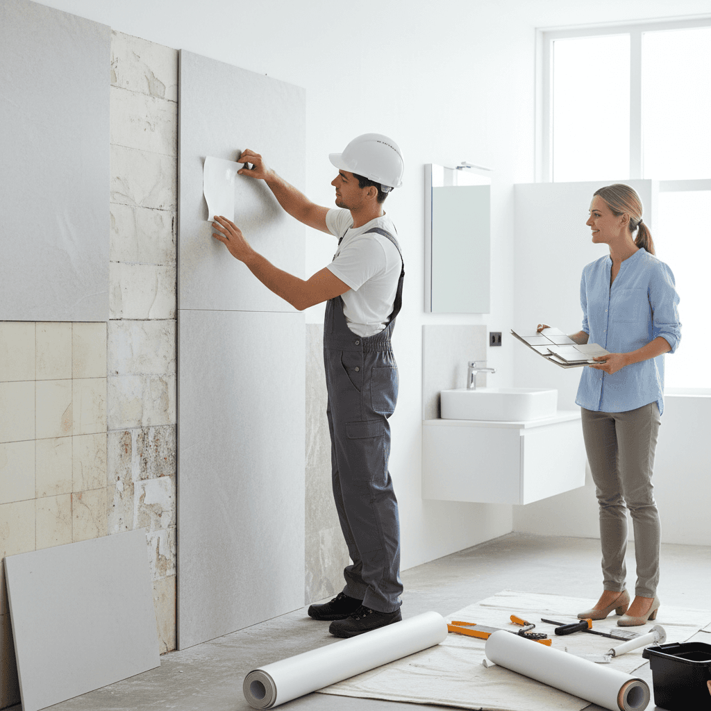 Badezimmer renovieren ohne Fliesen abschlagen: So geht's!